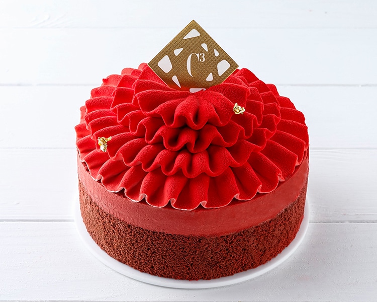 《お届けは4/10～5/18まで》フラワーケーキ＜ショコラ＆フレーズ＞<母の日プレート付>